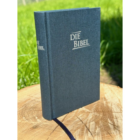 Pocketbibel, Hardcover, Leinen, Dunkelblau
